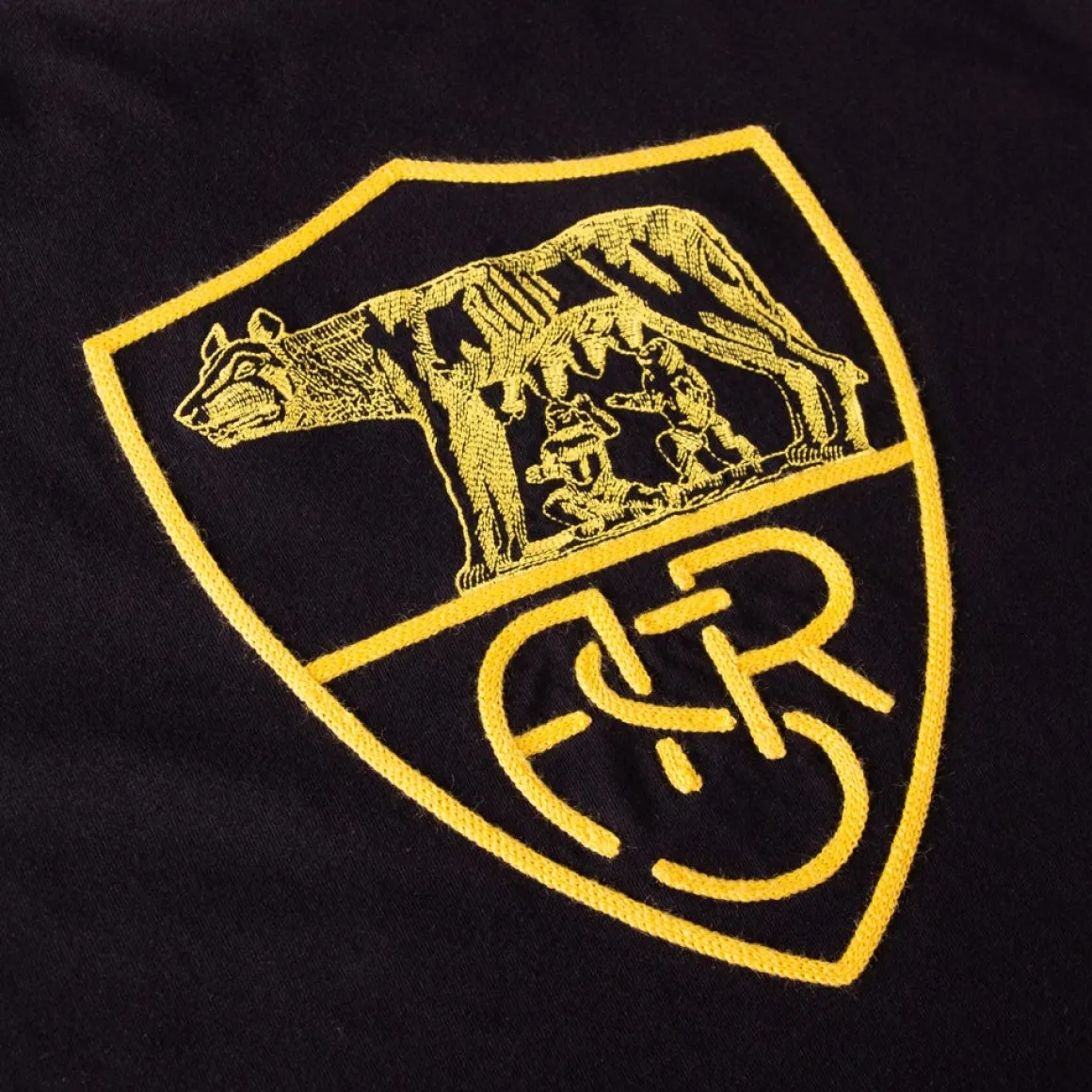 AS Roma Heritage T-shirt, Adult, Black Store